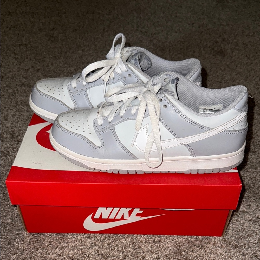 Nike White and Light Gray Sneakers